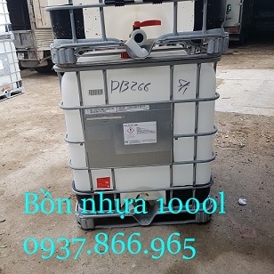 Bán bồn nhựa màu trắng(tank nhua ), tank nhựa 1000 lít có van xả, tank nhựa cũ