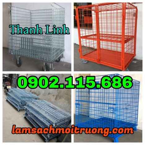 Lồng sắt trữ hàng, long tru hang, lồng thép có bánh xe, lồng thép trữ hàng tại Hà Nội,lồng thép trữ
