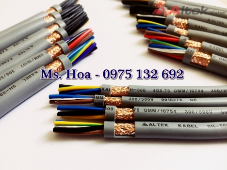 Cáp điều khiển 10 lõi 0.5mm2, 0.75mm2, 1.0mm2, 1.5mm2 không lưới