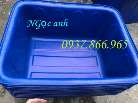 Thùng nhựa màu xanh hình chữ nhật(thùng nhựa kích thước lớn), thùng nhựa kích thước lớn