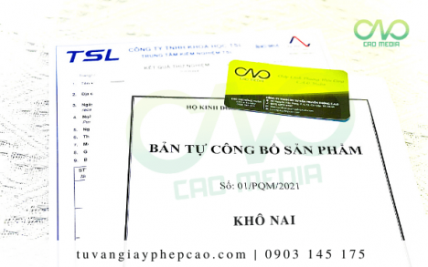 Quy định về công bố sản phẩm khô nai