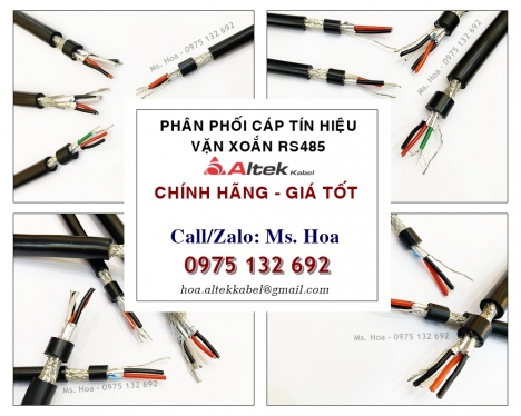 Cáp tín hiệu vặn xoắn RS485 1 pair, 2pair 18AWG, 22AWG, 24AWG