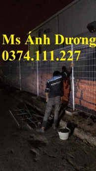 lưới thép hàng rào mạ kẽm, hàng rào lưới thép mạ kẽm, lưới hàng rào gập đầu,