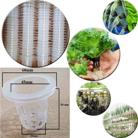 COMBO 100 RỌ NHỰA TRỒNG RAU THỦY CANH - 60mm - 45mm - 35mm
