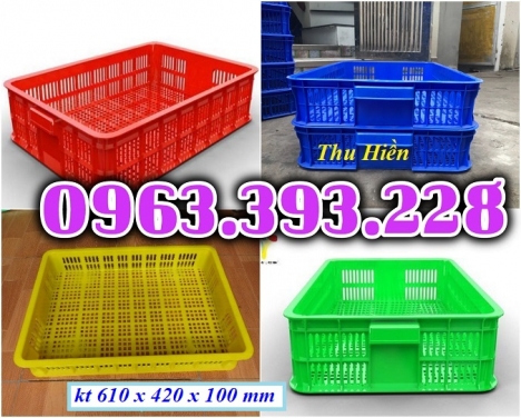 Sọt nhựa rỗng, sọt nhựa công nghiệp, sọt nhựa HS 010, sọt đựng trái cây, sọt đựng đồ trong siêu thị