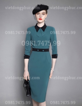 Xưởng may váy liền công sở theo size đẹp miễn chê, giá cực tốt
