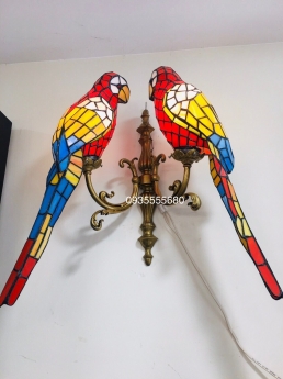 Giao lưu đôi đèn tường vẹt ốp đồng