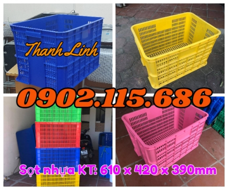 Sọt nhựa công nghiệp cao 39cm