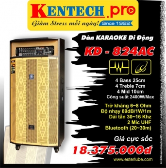 Dàn KARAOKKE di động KENTECH KD-824AC
