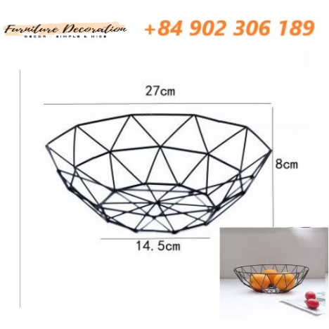 Rổ sắt, rỗ đa giác, rổ decor chụp ảnh đẹp, phong cách sáng tạo trẻ trung