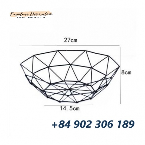 Rổ sắt, rỗ đa giác, rổ decor chụp ảnh đẹp, phong cách sáng tạo trẻ trung