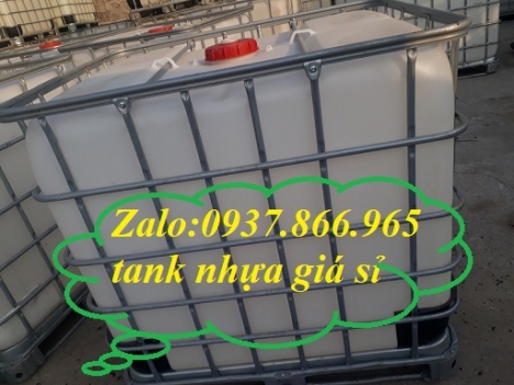 Tank nhựa nhập khẩu cũ độ mới 80%, tank nhựa 1000l, bồn nhựa màu trắng