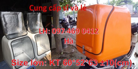 Thùng giao bánh kẹo, thùng giao trái cây lạnh, thùng ship hang bằng xe máy giá rẻ tphcm