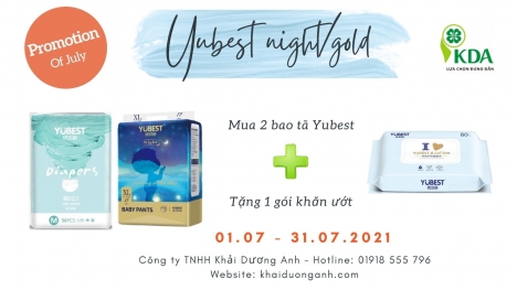 Khuyễn mãi tã/bỉm Yubest night/gold tháng 7 - 2021