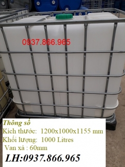 Tank nhựa nhập khẩu cũ độ mới 80%, tank nhựa 1000l, bồn nhựa màu trắng