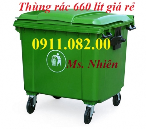 Thùng rác 120 lít 240 lít màu vàng giá rẻ tại cà mau- giảm giá thùng rác mùa dịch- lh 0911082000