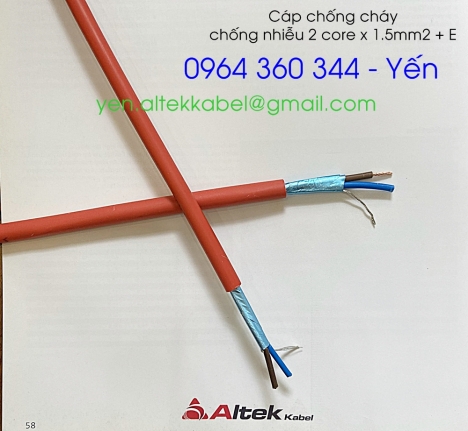 Cáp chống cháy - chống nhiễu - nhãn hiệu Altek Kabel - Đức