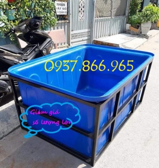 Thùng nhựa dung tích lớn nuôi cá koi, thùng nhựa hình chữ nhật đựng hóa chất