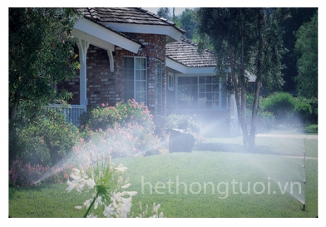 hệ thống tưới phun mưa, béc tưới phun mưa, hệ thống phun sương làm mát, hệ thống phun sương