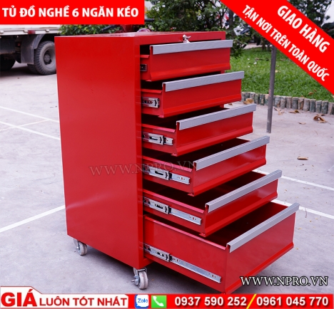 Tủ đồ nghề 6 ngăn kéo, tủ đựng dụng cụ 6 ngăn Npro