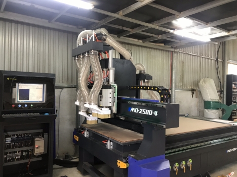 Máy cnc 4 đầu cắt gỗ công nghiệp