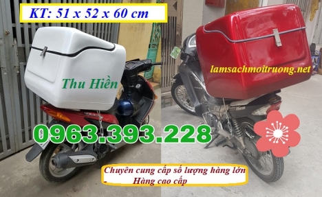 Thùng chở hàng sau xe máy, thùng chở hàng cỡ lớn, thùng ship hàng, thùng chở hàng cao cấp