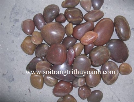 Sỏi đỏ bóng sân vườn đẹp