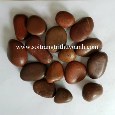 Sỏi đỏ bóng sân vườn đẹp