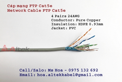 Cáp mạng UTP/FTP Cat5 Cat6 – Network Cable UTP/FTP Cat5 Cat6