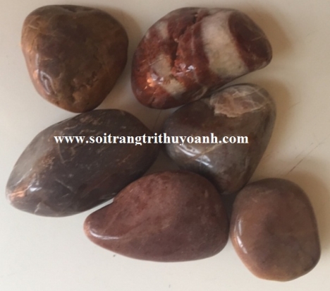 Sỏi đỏ bóng sân vườn đẹp