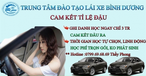 Chuyên đào tạo và cho thuê xe tập lái tại Bình Dương