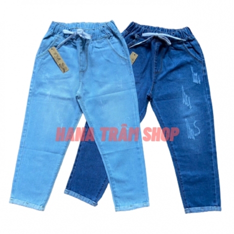 Quần Baggy Jean Nữ TRƠN Có Bigsize