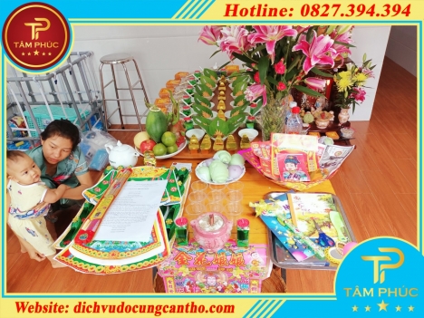 Mâm cúng đầy tháng thôi nôi cho bé -  gói VIP CHAY
