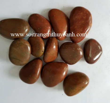 Sỏi đỏ bóng sân vườn đẹp