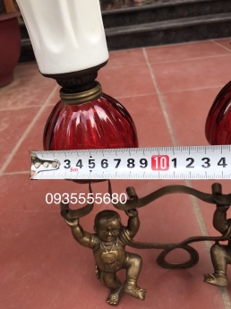 Giao lưu đôi đèn dầu đồng hàng hiếm