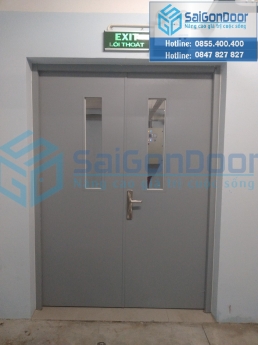 Thi công lắp đặt cửa thép chống cháy Saigondoor