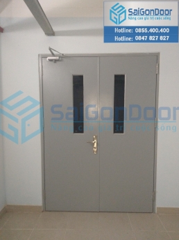 Thi công lắp đặt cửa thép chống cháy Saigondoor