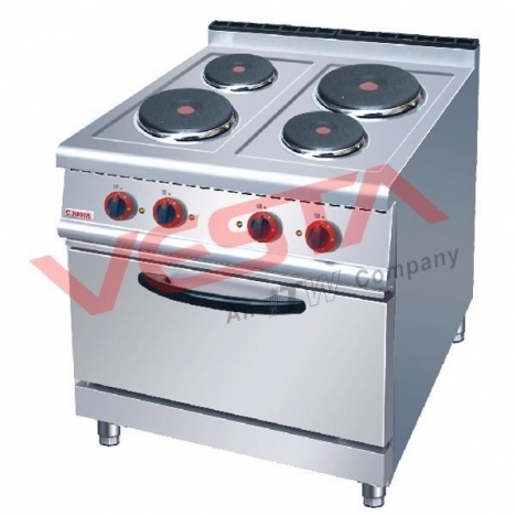 Bếp nấu công nghiệp 4 có lò nướng