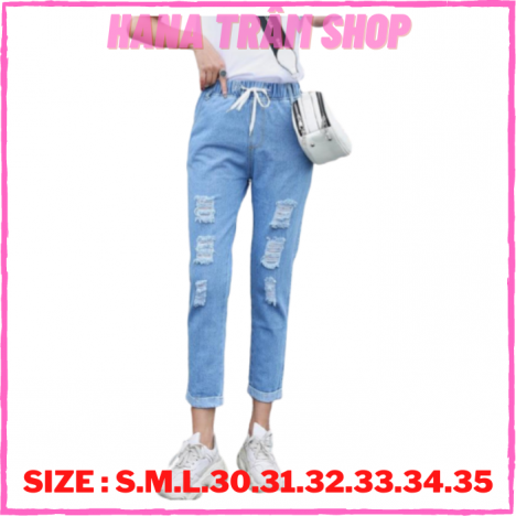 Quần Baggy Jean Nữ TRƠN Có Bigsize m50