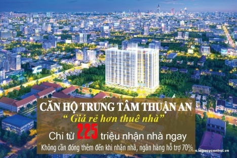 Căn hộ giá tốt nhất chỉ có tại Legacy Central_chỉ với 255 triệu_ sở hữu căn hộ tại Tp.Thuận An