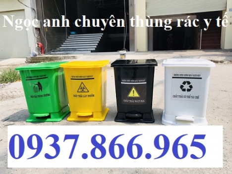Thùng rác theo tiêu chuẩn của bộ y tế, thùng rác màu vàng, thung rac y te