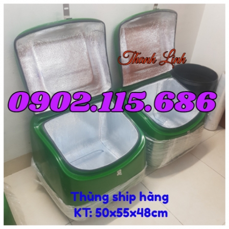   Thùng chở hàng, thùng chở hàng Tiki, thùng ship hàng đồ ăn, thùng giao hàng Lazada, thùng chở hàng