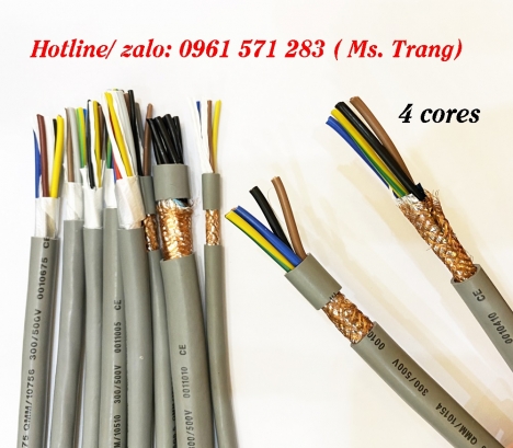 Cáp điều khiển 4 lõi tiết diện từ 0.5 đến 1.5