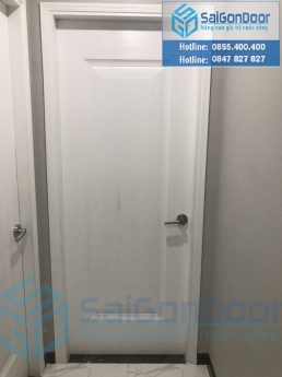 Cửa gỗ phòng ngủ giá rẻ, cửa gỗ HDF sơn màu Saigondoor