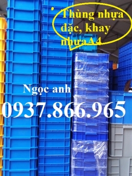 Thùng nhựa đặc, khay nhựa, khay nhựa công nghiệp, thùng nhựa b11