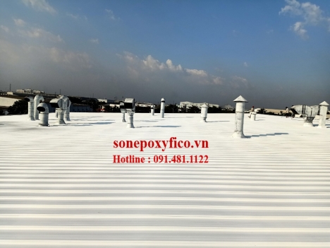 Thi công sơn chống nóng mái tôn