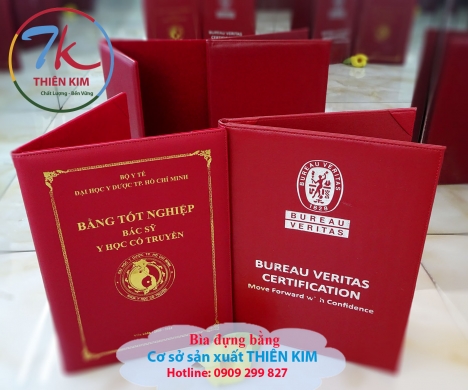 Xưởng làm vỏ bọc bằng tốt nghiệp, làm bìa đựng chứng nhận, bìa da kẹp chứng chỉ, làm bìa kẹp bằng,