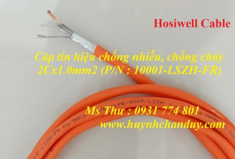 Cáp tín hiệu chống cháy 2x1.0mm2 Thái lan
