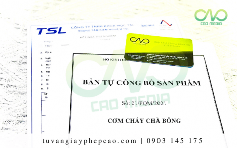 Tự công bố sản phẩm cơm cháy chà bông căn cứ vào đâu?