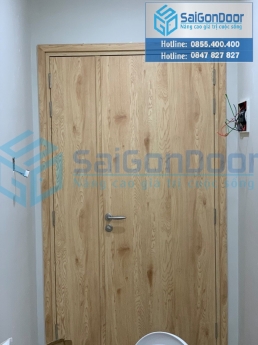 Cửa gỗ chịu nước Saigondoor lắp cho phòng ngủ và phòng tắm